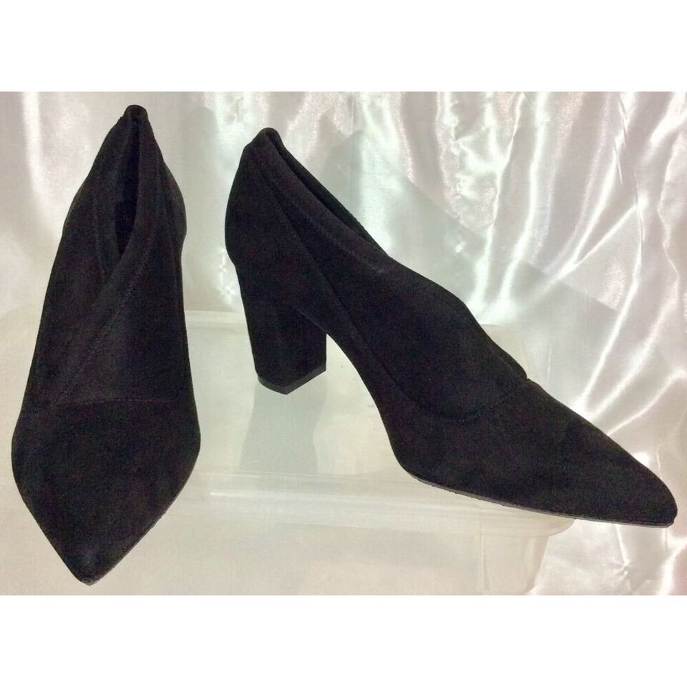 JON JOSEF Black Velvet & Suede Leather Heels Loafers Shoes Women's 10M - Picture 8 of 11